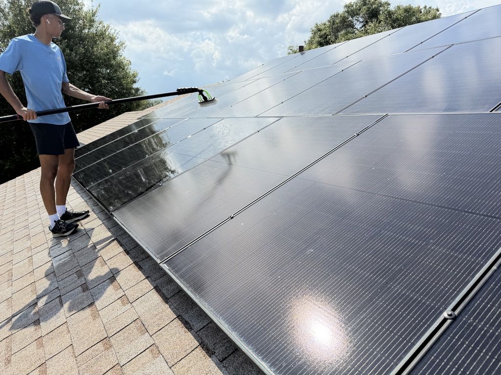 Roof and solar panel cleaning by Sun Sands